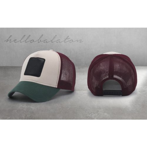 BORDÓ ZÖLD BASEBALL SAPKA