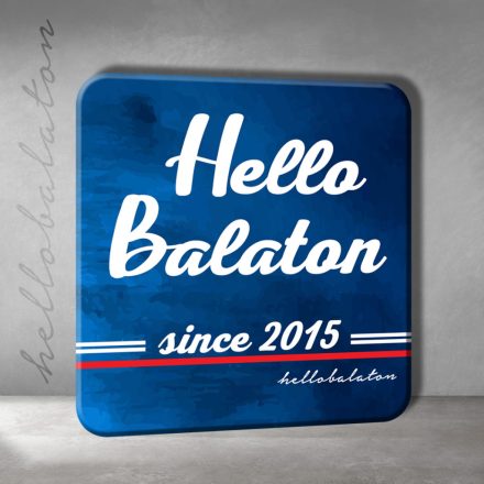 KÉK HELLO BALATON SAPKA CÍMKE