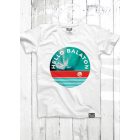 SURFING LOVE FÉRFI KEREK NYAKÚ PÓLÓ FEHÉR