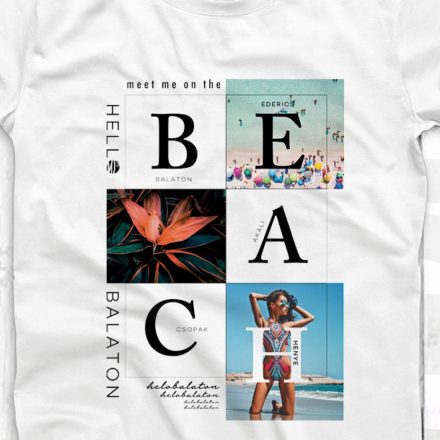 BEACH FÉRFI KEREK NYAKÚ PÓLÓ FEHÉR