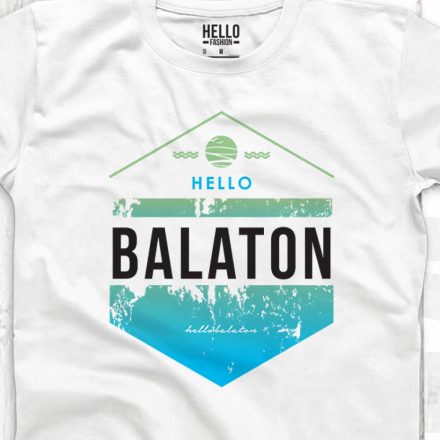 HELLO BALATON KOPTATOTT FÉRFI KEREK NYAKÚ PÓLÓ FEHÉR