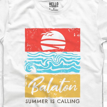 SUMMER IS CALLING FÉRFI KEREK NYAKÚ PÓLÓ FEHÉR