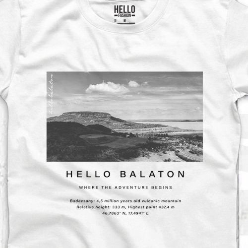 FEKETE FEHÉR BADACSONY FÉRFI KEREK NYAKÚ PÓLÓ FEHÉR