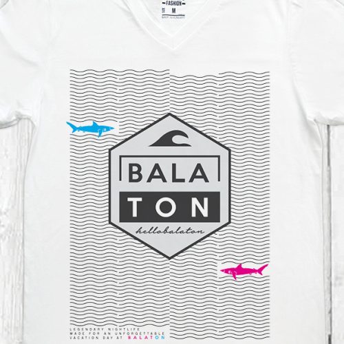 BALATONI CÁPA FÉRFI V NYAKÚ PÓLÓ FEHÉR