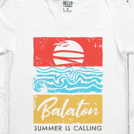 SUMMER IS CALLING FÉRFI V NYAKÚ PÓLÓ FEHÉR