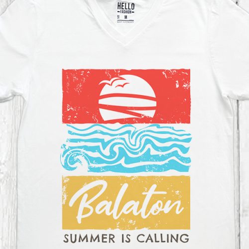 SUMMER IS CALLING FÉRFI V NYAKÚ PÓLÓ FEHÉR