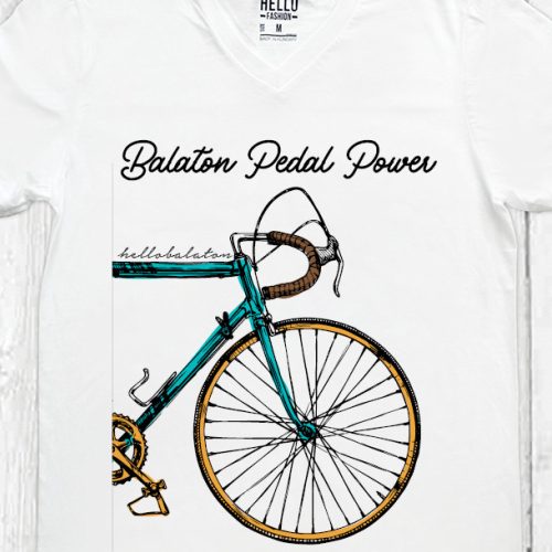 PEDAL POWER FÉRFI V NYAKÚ PÓLÓ FEHÉR