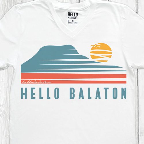 BADACSONY MINIMÁL FÉRFI V NYAKÚ PÓLÓ FEHÉR