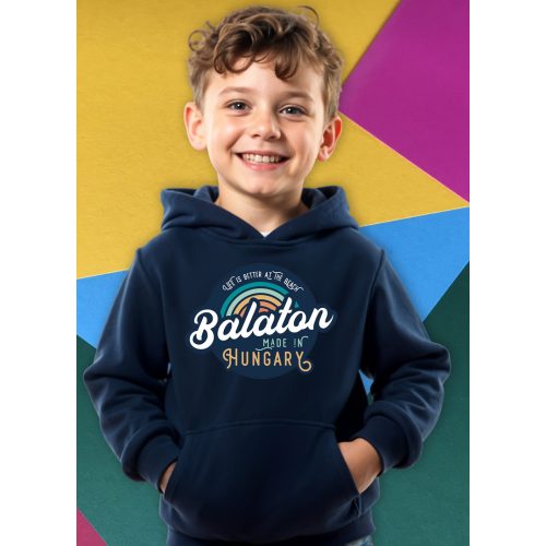 RETRO BALATON UNISEX GYEREK PULÓVER SÖTÉTKÉK
