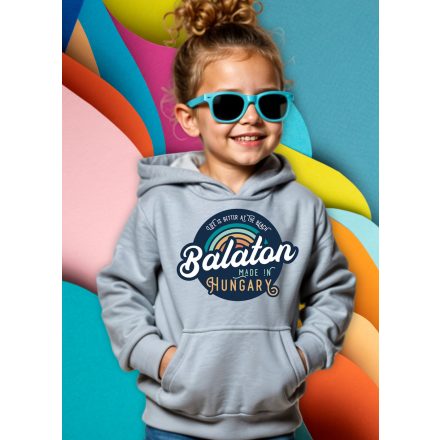 RETRO BALATON UNISEX GYEREK PULÓVER SZÜRKE