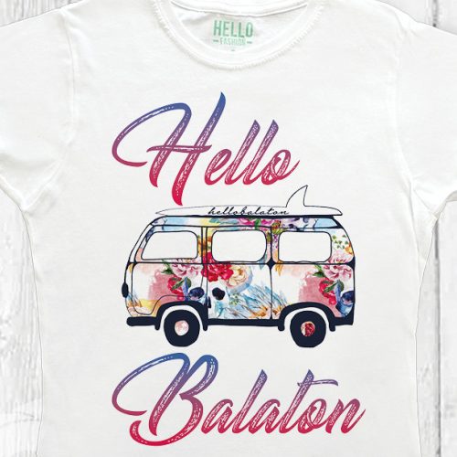 HIPPIE BUSZ KEREK NYAKÚ NŐI PÓLÓ FEHÉR