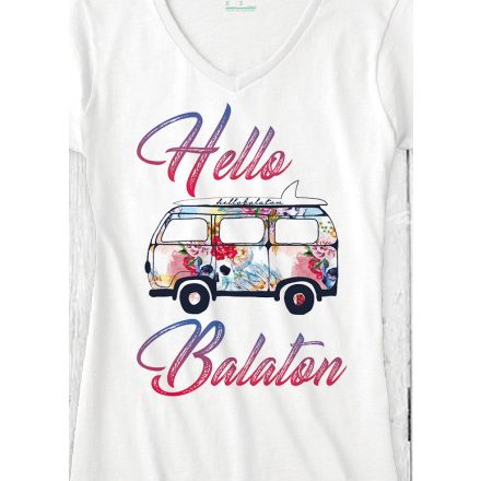 HIPPIE BUSZ  V NYAKÚ NŐI PÓLÓ FEHÉR
