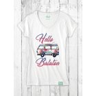 HIPPIE BUSZ  V NYAKÚ NŐI PÓLÓ FEHÉR