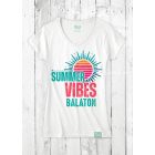SUMMER VIBES V NYAKÚ NŐI PÓLÓ FEHÉR