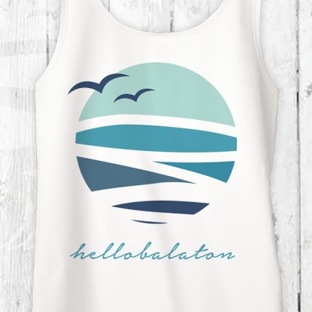 HELLO BALATON LOGÓ NŐI ATLÉTA FEHÉR
