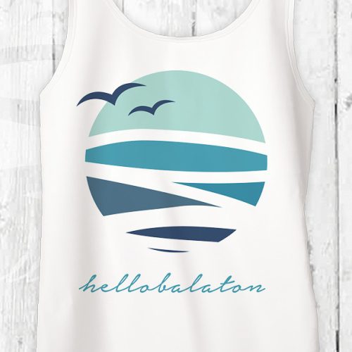HELLO BALATON LOGÓ NŐI ATLÉTA FEHÉR