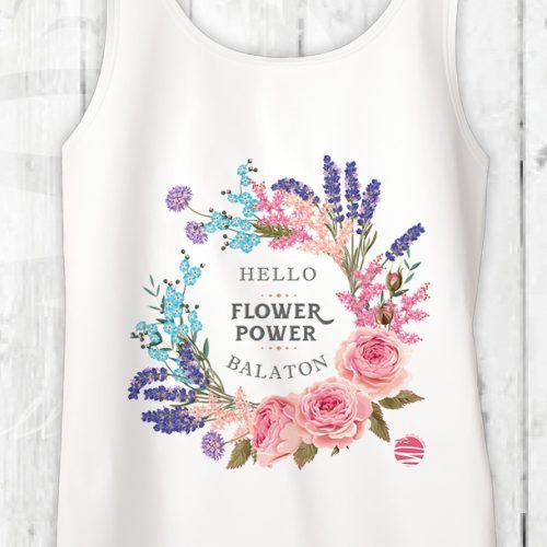 VIRÁGOS KOSZORÚ NŐI ATLÉTA FEHÉR