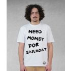 NEED MONEY FÉRFI ORG. PAMUT PÓLÓ FEHÉR