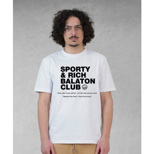 SPORTY AND RICH  FÉRFI ORG. PAMUT PÓLÓ FEHÉR