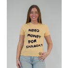 NEED MONEY NŐI ORG. PAMUT PÓLÓ NARANCS