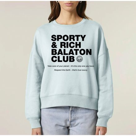 SPORTY AND RICH NŐI ORG. PAMUT PULÓVER JÉGKÉK
