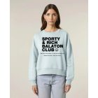 SPORTY AND RICH NŐI ORG. PAMUT PULÓVER JÉGKÉK