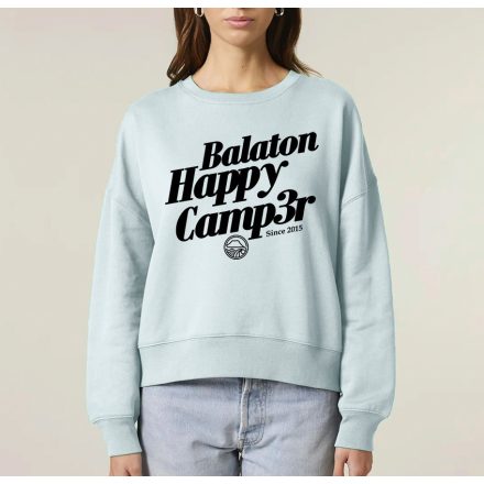 HAPPY CAMPER NŐI ORG. PAMUT PULÓVER JÉGKÉK