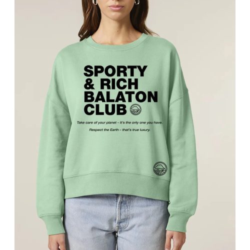 SPORTY AND RICH NŐI ORG. PAMUT PULÓVER ZÖLD