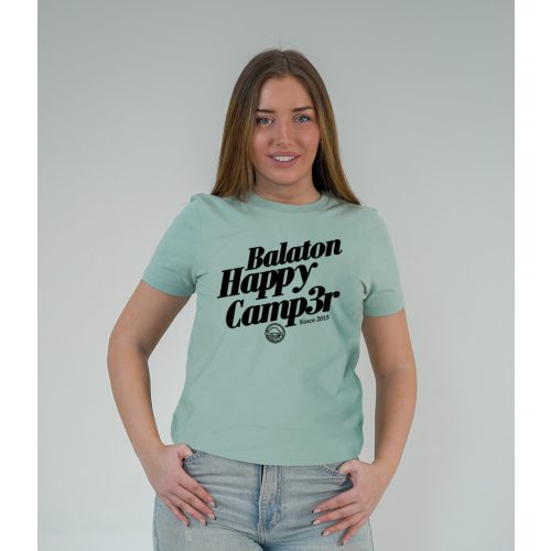 HAPPY CAMPER NŐI ORG. PAMUT PÓLÓ ZÖLD