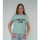 CHILL VIBES NŐI ORG. PAMUT PÓLÓ ZÖLD