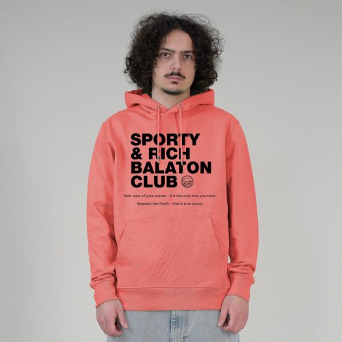 SPORTY AND RICH UNISEX ORG. PAMUT HOODIE KORALL