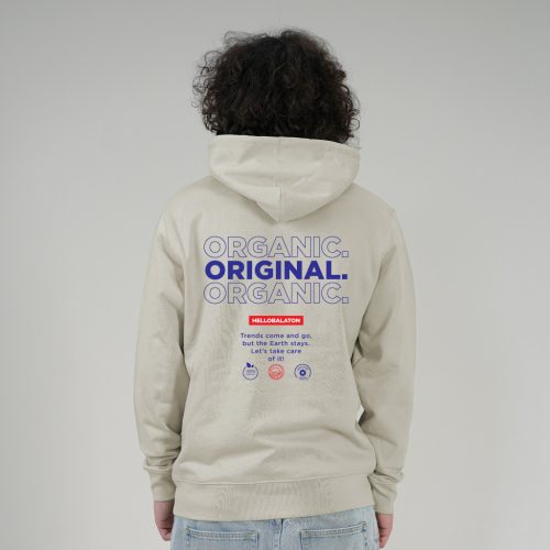 ORIGINAL UNISEX ORG. PAMUT HOODIE SIVATAGI POR