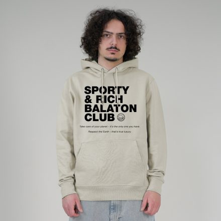 SPORTY AND RICH UNISEX ORG. PAMUT HOODIE SIVATAGI POR
