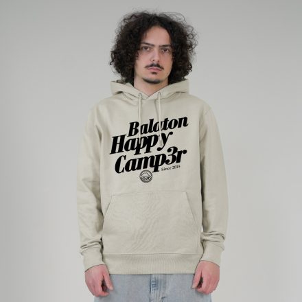 HAPPY CAMPER UNISEX ORG. PAMUT HOODIE SIVATAGI POR