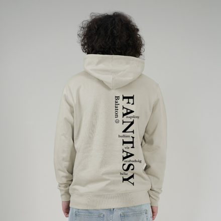 FANTASY  UNISEX ORG. PAMUT HOODIE SIVATAGI POR
