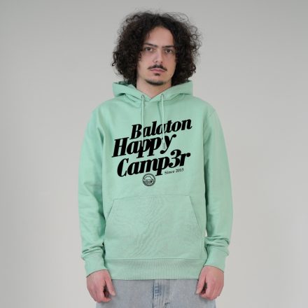 HAPPY CAMPER UNISEX ORG. PAMUT HOODIE ZÖLD